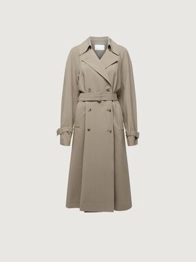 OAK + FORT Oversized Trench Coat in Taupe